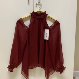 Likely, Sheer, Cold Shoulder, Breezy Blouse